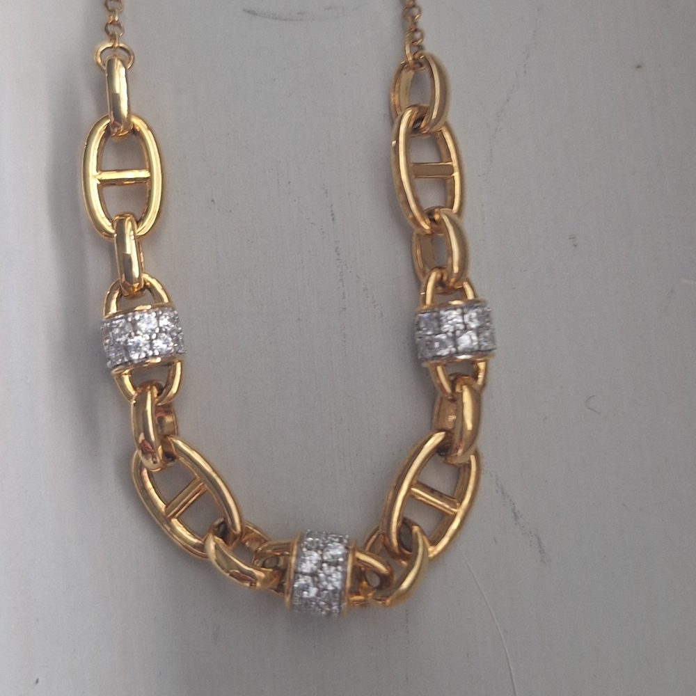 NWOT Pave Station Necklace